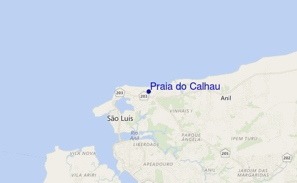 mappa di localizzazione di Praia do Calhau