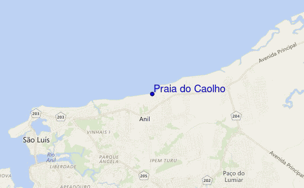 mappa di localizzazione di Praia do Caolho