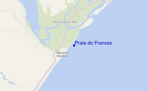 mappa di localizzazione di Praia do Frances