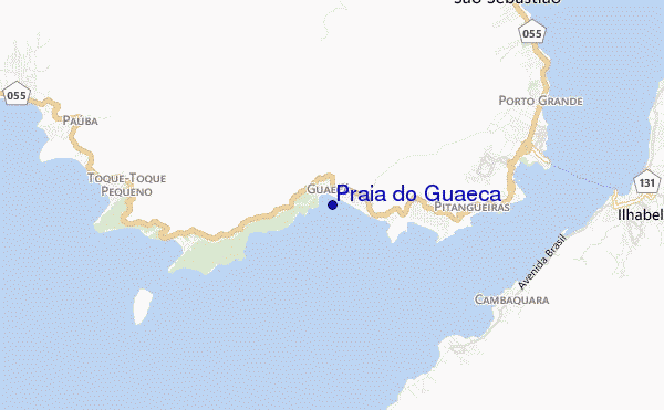 mappa di localizzazione di Praia do Guaeca