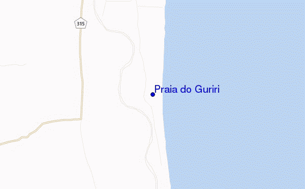 mappa di localizzazione di Praia do Guriri