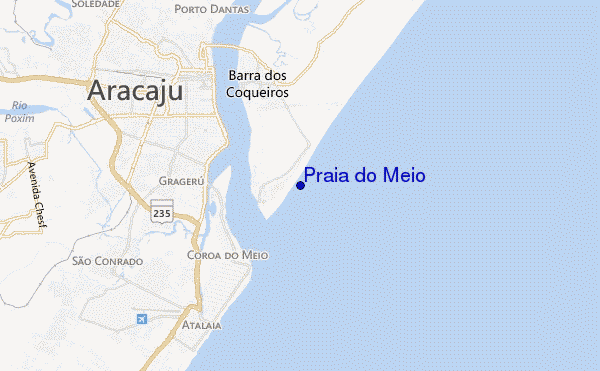 mappa di localizzazione di Praia do Meio