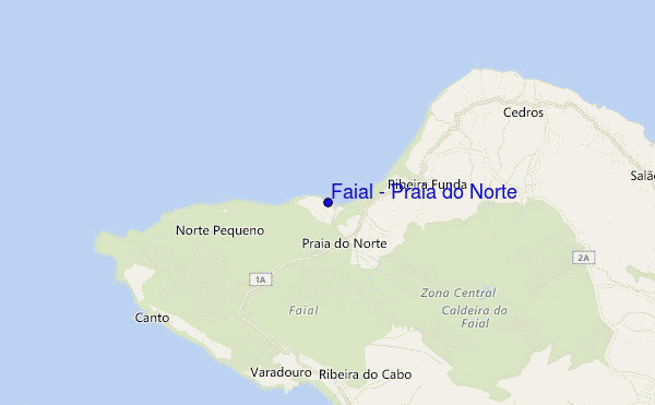 mappa di localizzazione di Faial - Praia do Norte