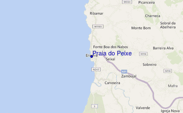 mappa di localizzazione di Praia do Peixe
