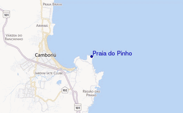 mappa di localizzazione di Praia do Pinho