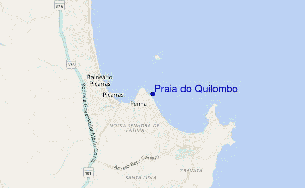 mappa di localizzazione di Praia do Quilombo