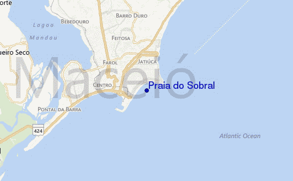 mappa di localizzazione di Praia do Sobral