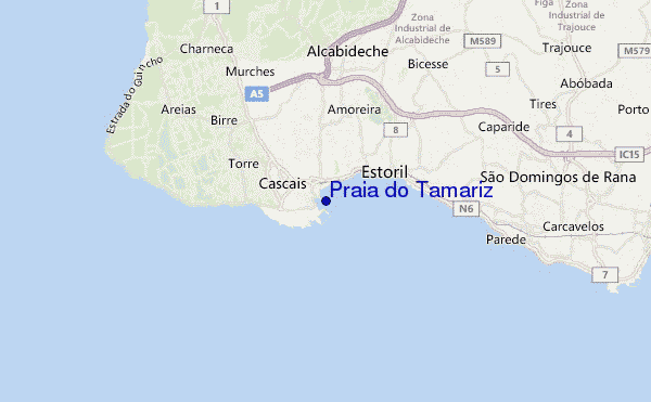 mappa di localizzazione di Praia do Tamariz