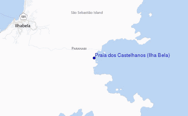mappa di localizzazione di Praia dos Castelhanos (Ilha Bela)