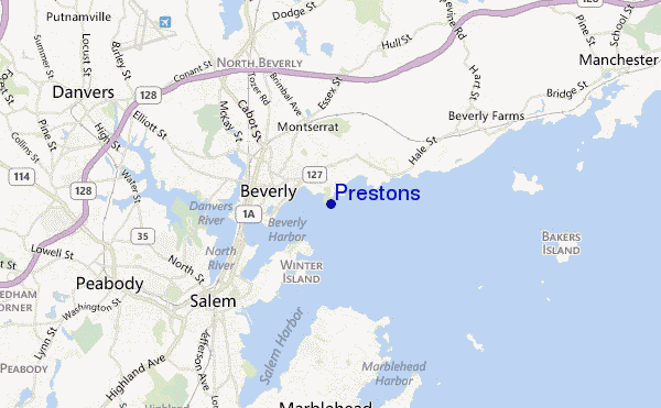 mappa di localizzazione di Prestons