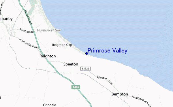 mappa di localizzazione di Primrose Valley