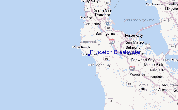 Princeton Breakwater Location Map