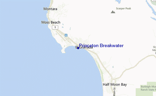 mappa di localizzazione di Princeton Breakwater