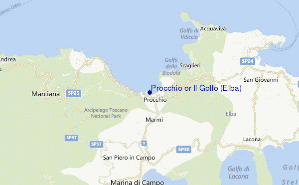 mappa di localizzazione di Procchio or Il Golfo (Elba)