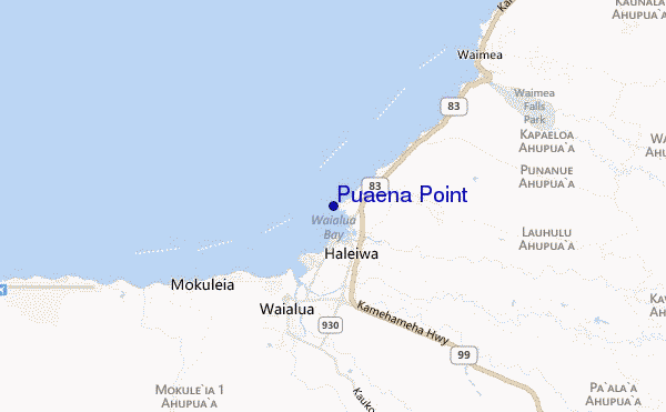 mappa di localizzazione di Puaena Point