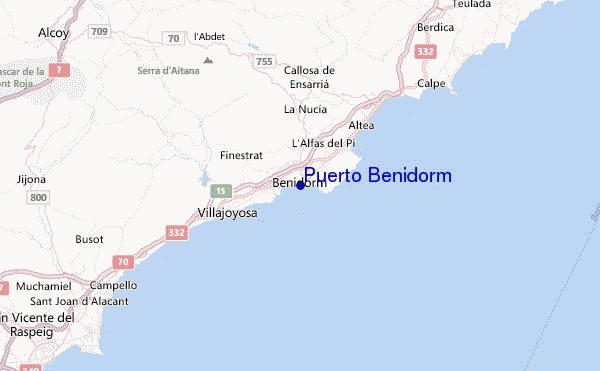 Puerto Benidorm Location Map