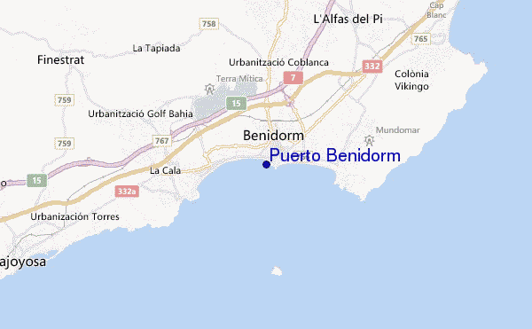 mappa di localizzazione di Puerto Benidorm