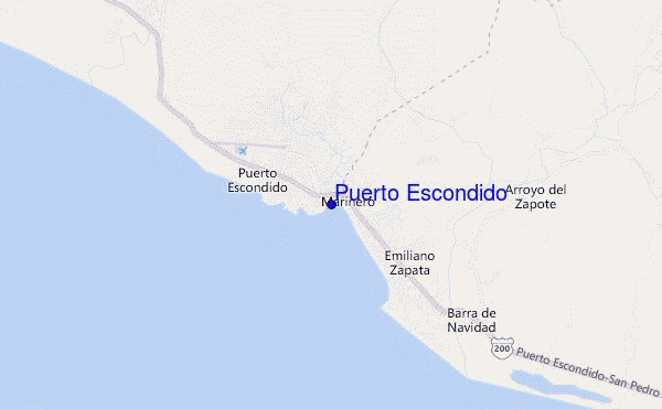 mappa di localizzazione di Puerto Escondido