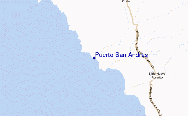 Puerto San Andres Location Map