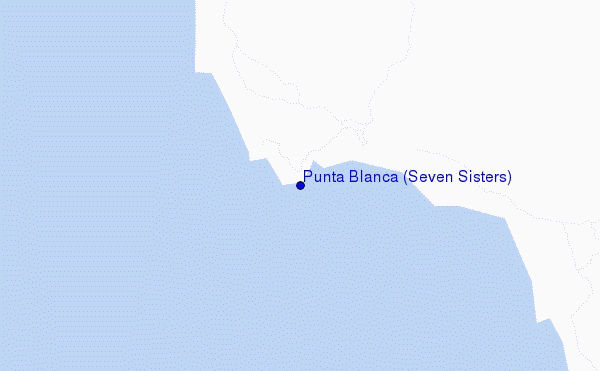 mappa di localizzazione di Punta Blanca (Seven Sisters)