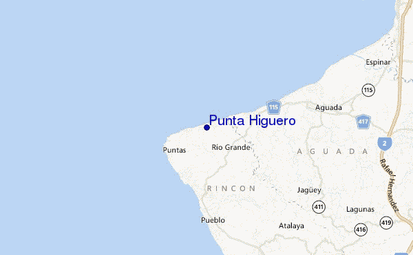 mappa di localizzazione di Punta Higuero