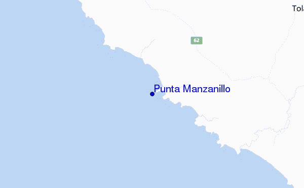 mappa di localizzazione di Punta Manzanillo