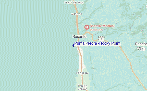 mappa di localizzazione di Punta Piedra (Rocky Point)