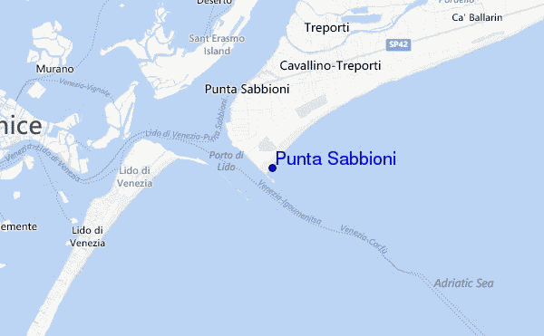 mappa di localizzazione di Punta Sabbioni