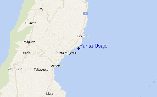 mappa di localizzazione di Punta Usaje