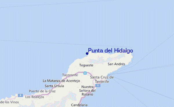 Punta del Hidalgo Location Map