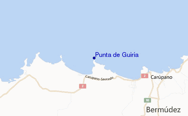 mappa di localizzazione di Punta de Guiria