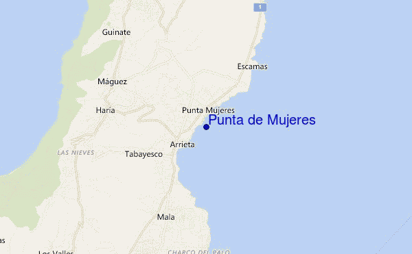 mappa di localizzazione di Punta de Mujeres