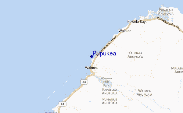 mappa di localizzazione di Pupukea