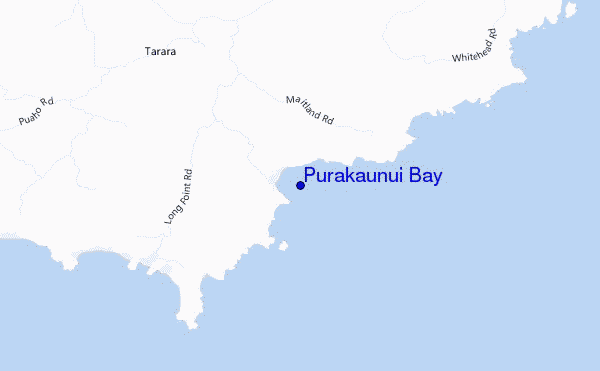 mappa di localizzazione di Purakaunui Bay