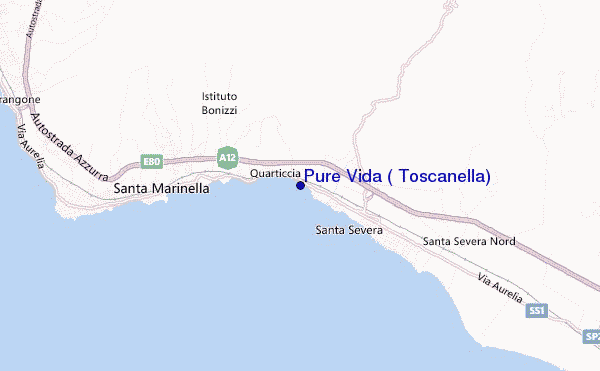 mappa di localizzazione di Pure Vida ( Toscanella)