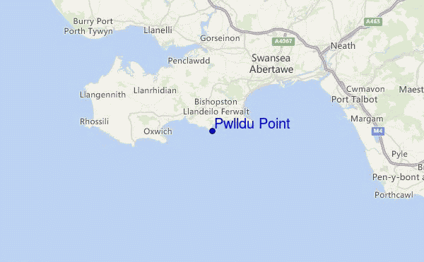 Pwlldu Point Location Map