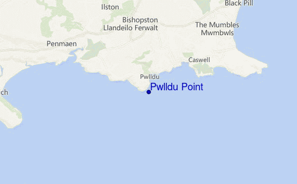 mappa di localizzazione di Pwlldu Point