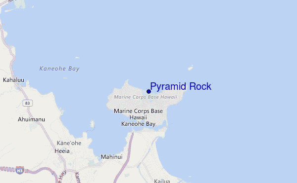 mappa di localizzazione di Pyramid Rock
