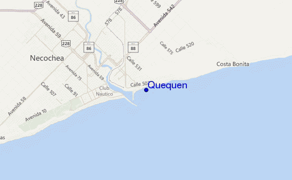 mappa di localizzazione di Quequen