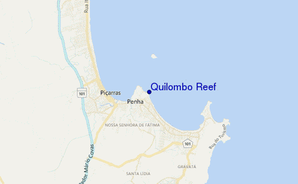 mappa di localizzazione di Quilombo Reef