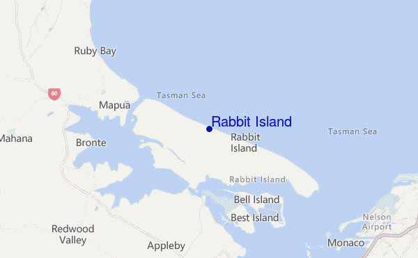 mappa di localizzazione di Rabbit Island