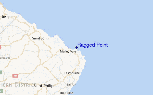 mappa di localizzazione di Ragged Point