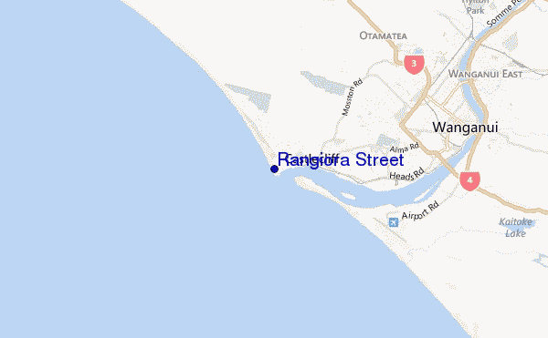 mappa di localizzazione di Rangiora Street