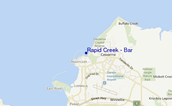 mappa di localizzazione di Rapid Creek - Bar