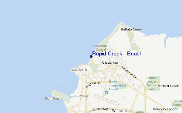 mappa di localizzazione di Rapid Creek - Beach