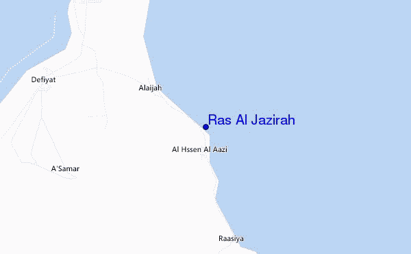 mappa di localizzazione di Ras Al Jazirah