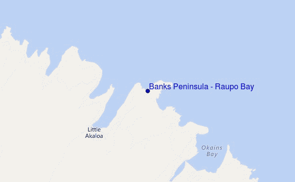 mappa di localizzazione di Banks Peninsula - Raupo Bay