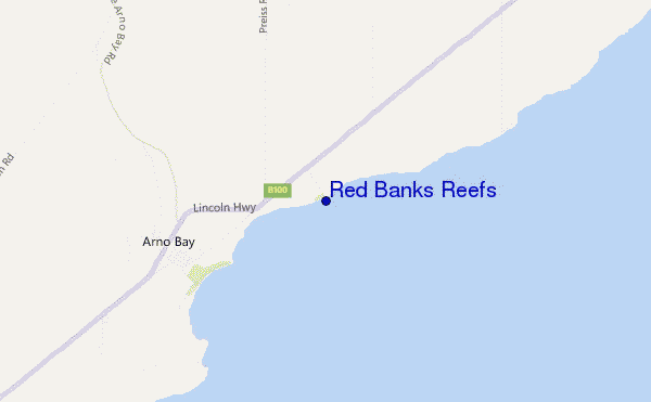 mappa di localizzazione di Red Banks Reefs