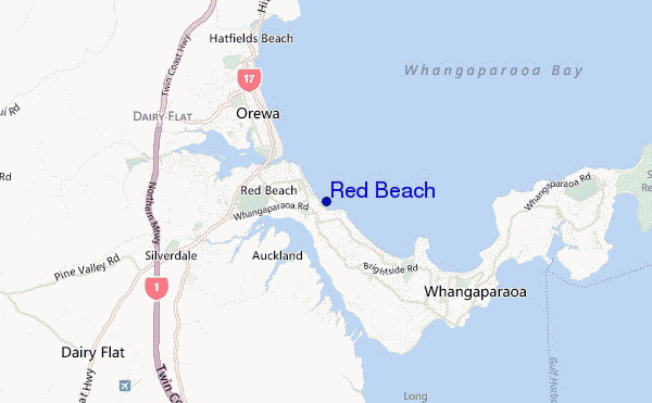 mappa di localizzazione di Red Beach