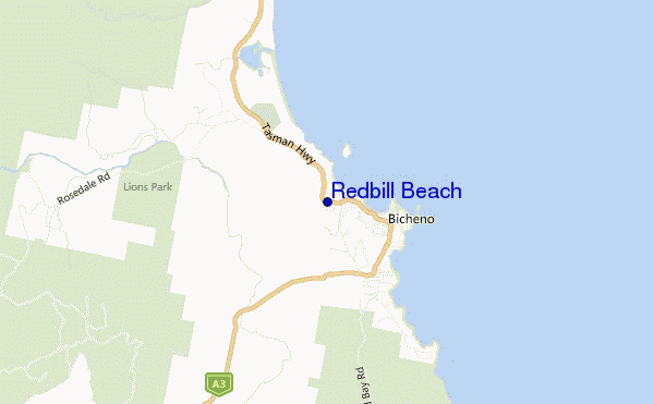 mappa di localizzazione di Redbill Beach
